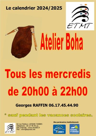 Affiche calendrier Atelier Boha 2024-2025