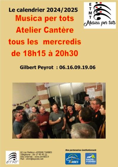 Affiche Calendrier Cantère / Musica per tots 2024/2025