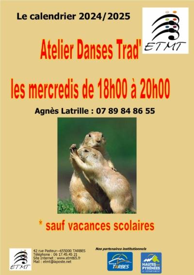 Affiche calendrier 2024-2025 Atelier Danses traditionnelles