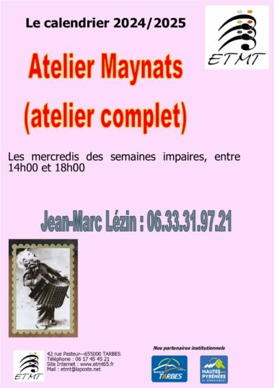 Affiche calendrier Atelier Maynats 2024-2025