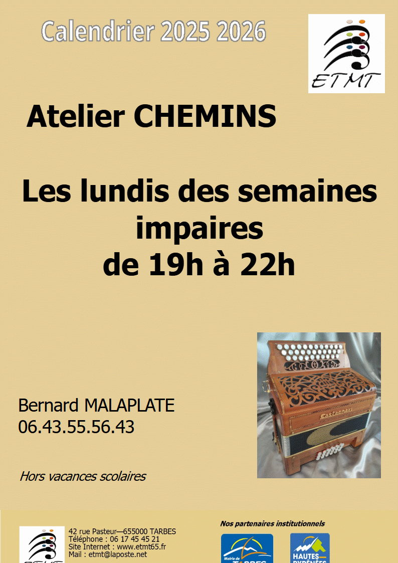 Calendrier 2025-2026 atelier débutants 2ème annéeDiato