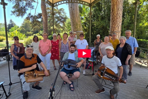 Les musiciens de l'ETMT au jardin Massey à l'occasion du concert Culture au jardin organisé par la mairie de Tarbes le 5 juillet 2026