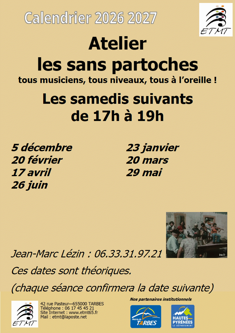 CalendrierLes sans partoches2026